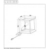 THOR - Lampa stołowa - E27 - Grey iron 73502/01/15 Lucide